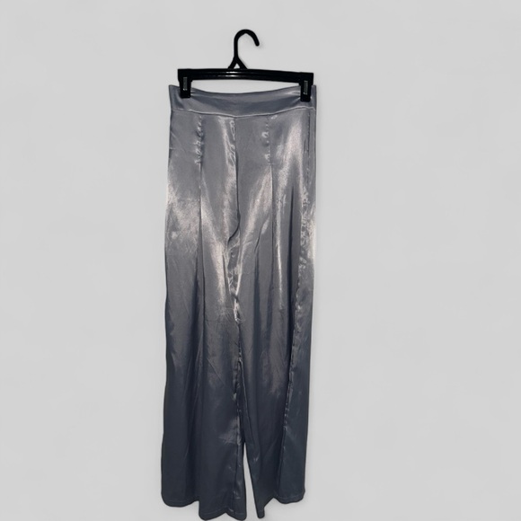 High Waisted Satin Trousers - Picture 1 of 3